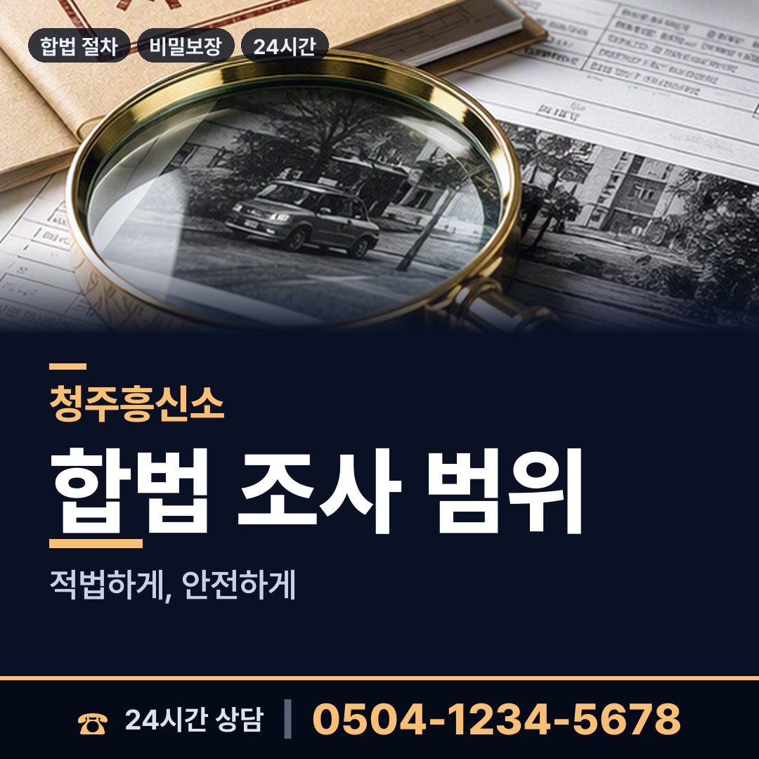 청주 내덕2동 부정행위조사 상담 안내